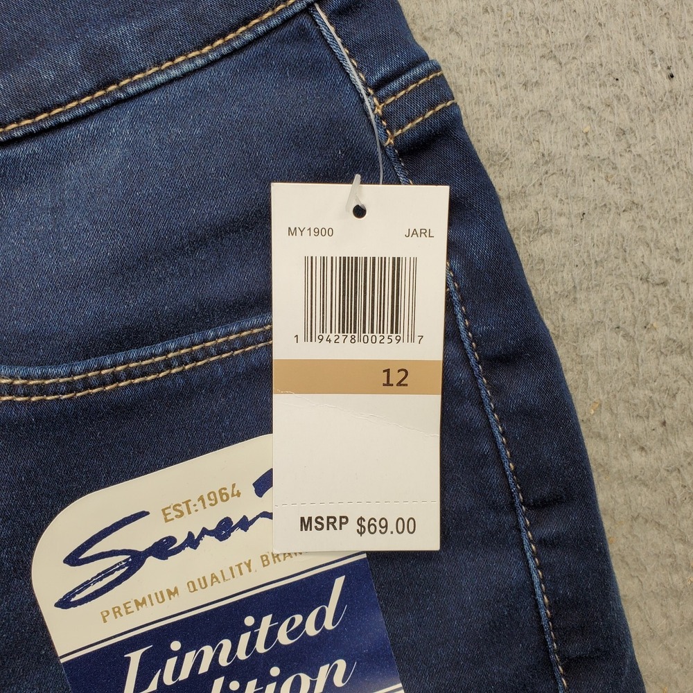 Seven7 Legging Jeans Women 12 Blue Denim Cotton Ultra High Rise Ultimate Comfort - Picture 6 of 10